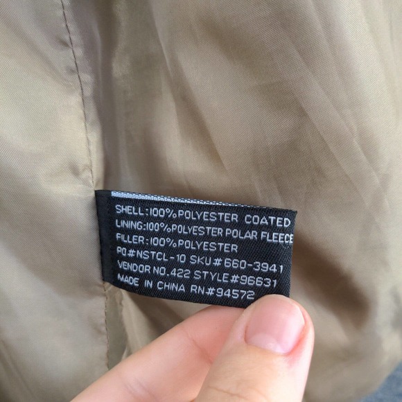 Fourcast Outerwear Men's Puffer Vest Green Large Sleeveless Polyester Coated - Picture 12 of 15